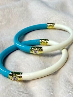 BuDhaGirl Turquoise & Ivory Yin Yang All Weather Bangles